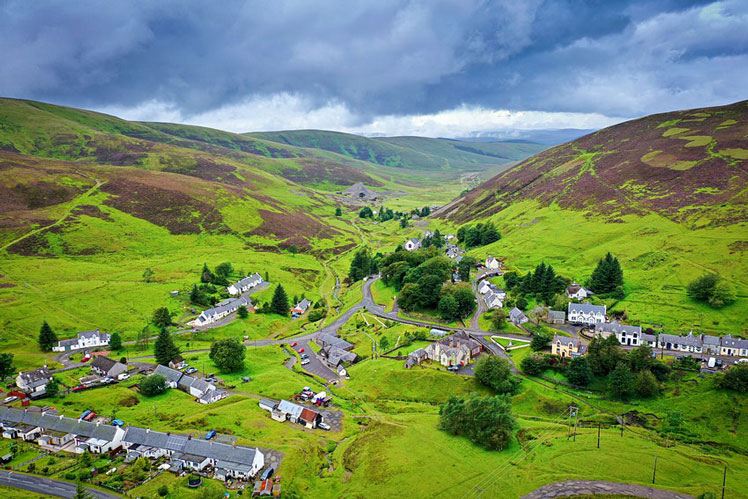 An aerial view of Scotland&rsquo;s Highest Village &copy;Getty Images