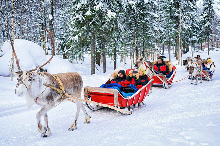 There's only one proper mode of transport if you're heading for a rendezvous with Santa in Rovaniemi, Finland &copy; Roman Babakin / Shutterstock