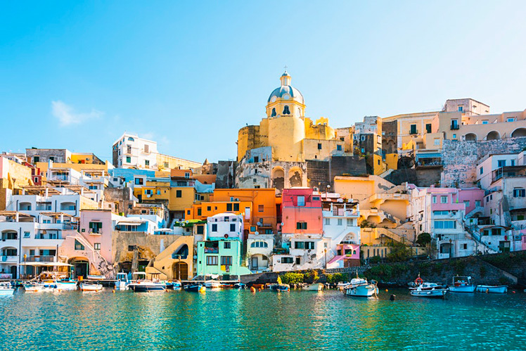 The vibrantly colorful island of Procida, in the Gulf of Naples, has just won the title of Italy's Capital of Culture for 2022 &copy; Marco Bottigelli / Getty Images