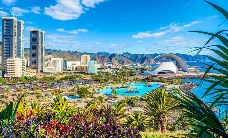 Parts of Spain, including Tenerife (pictured) now require proof of vaccination from individuals before allowing them to enter cafes, bars and restaurants &copy; Shutterstock